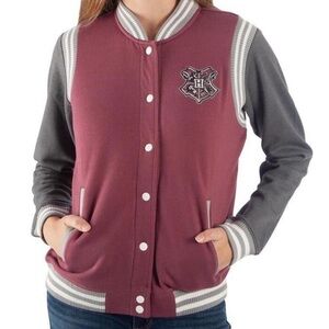 Harry Potter Hogwarts Varsity Jacket Bomber Sz Med Disney Hermione Granger HTF